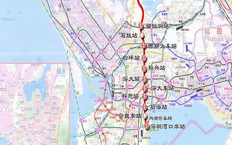 说的就是 ↓↓↓ 深圳地铁13号线 具体站点设置如图 13号线 线路全长